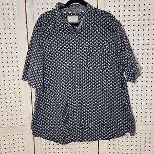 Free Planet size 3X 100% Cotton Navy Blue Flamingo Print